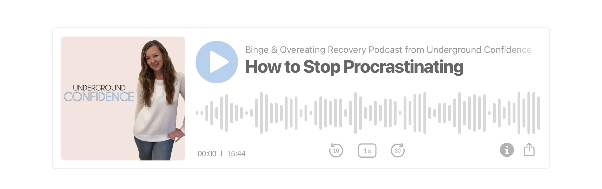 How to stop procrastinating podcast button