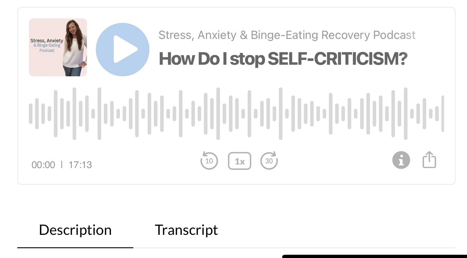 How do i stop self criticism
