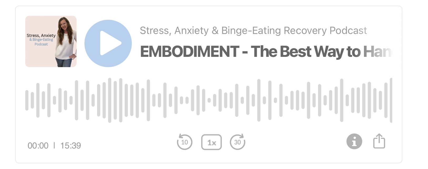 EMBODIMENT - The Best Way to Handle Anxiety Stress and Anxiety Podcasts